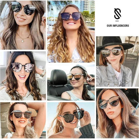 ❤️Women Black Fashion Round Sunglasses Men Vintage  Shades - Picture 3 of 6